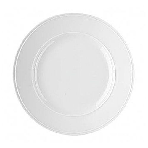 Bauscher&reg; Come4Table 8.7" White Steep Rim Flat Plate