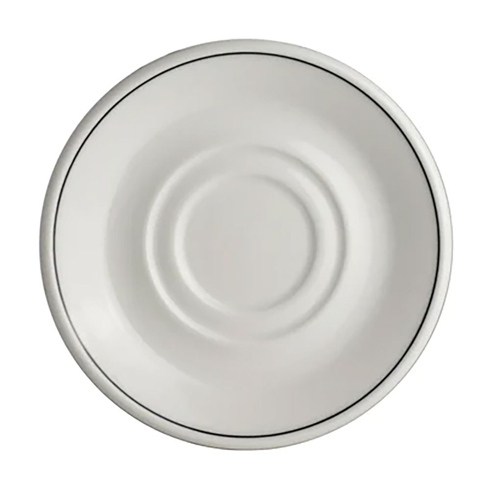 Steelite Performance Simplicity Black Line 5-3/4" 2-Well Saucer