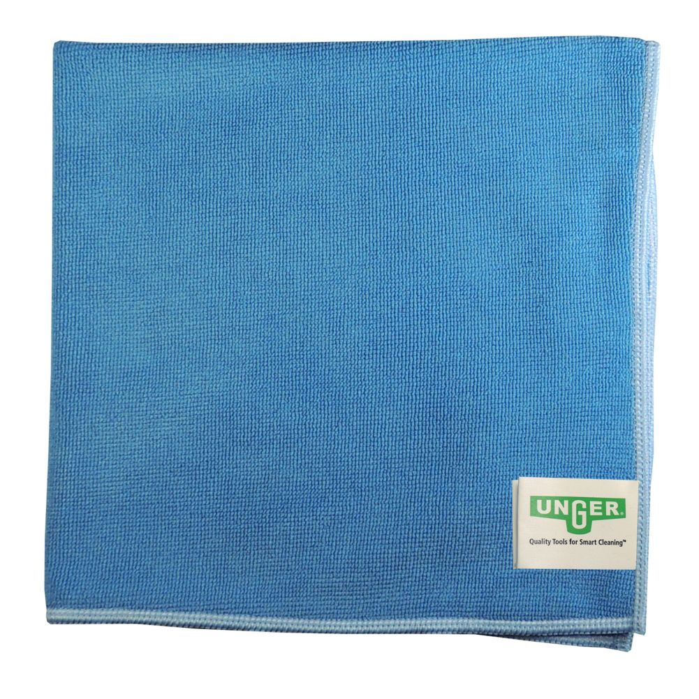 Unger Enterprises Light Duty Blue Microfiber Microwipe Cloth