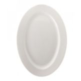 Ten Strawberry Street Bistro White 14" Oval Platter