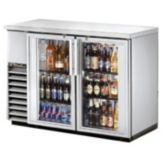 True&reg; S/S 2-Glass Swing Door Back Bar Cooler for 82 6-Packs