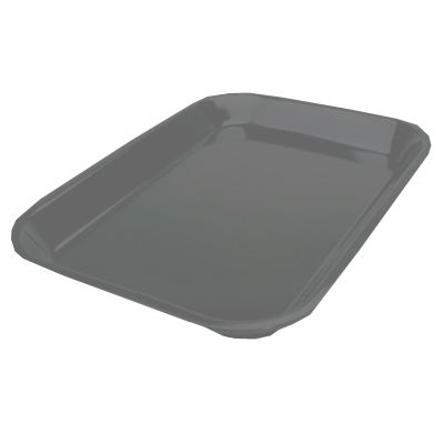 Delfin 24x12x1 in. Rectangular Acrylic Black Market Tray
