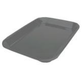 Delfin 24x12x1 in. Rectangular Acrylic Black Market Tray