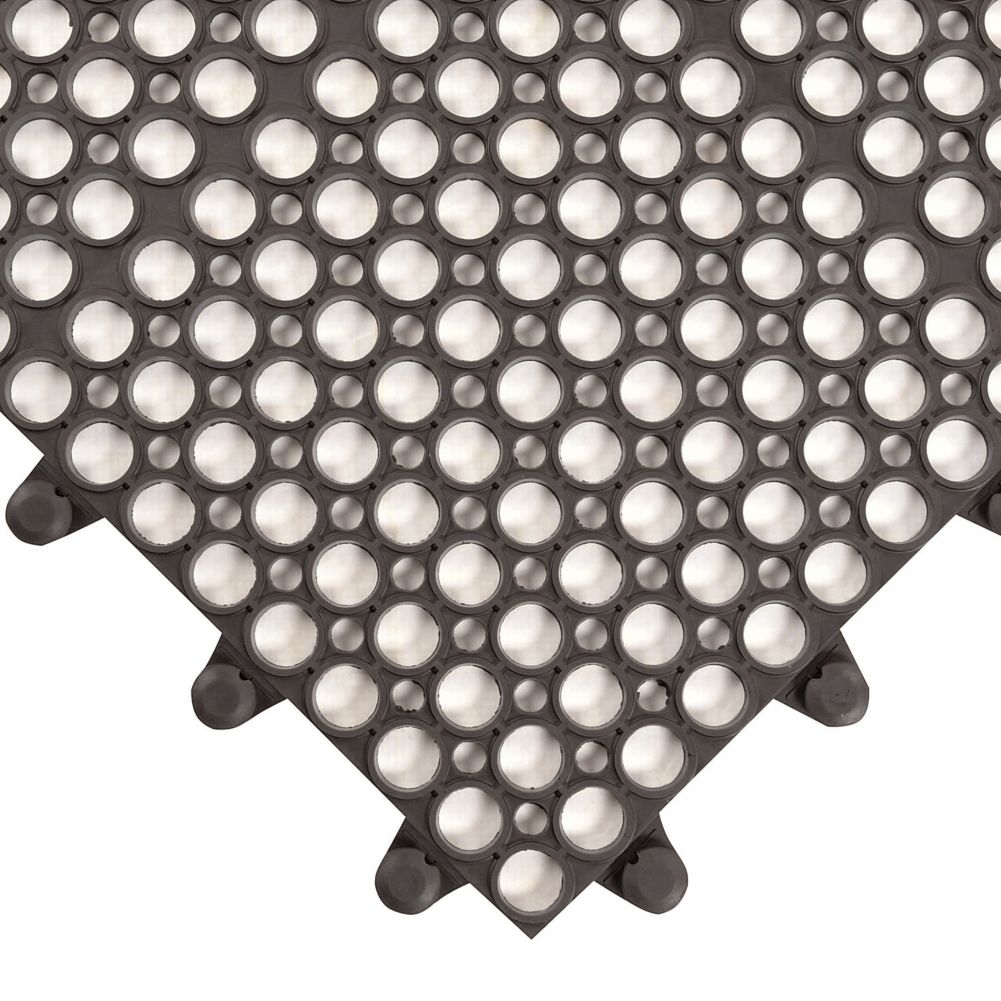 NoTrax&reg; Tek-Connect&reg; Black Mat w/ Connectors