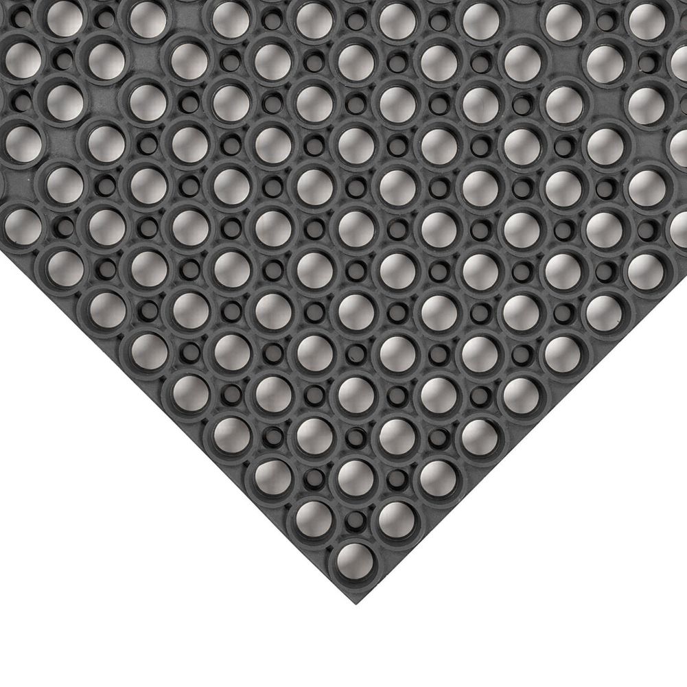 NoTrax&reg; Black 3' x 5' Tek-Tough&reg; Mat