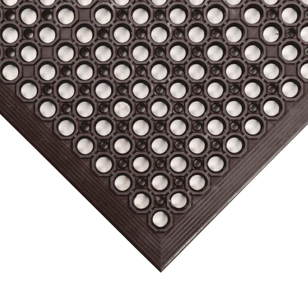 NoTrax&reg; Black Grease-Resistant Tek-Tough Jr&reg; Mat