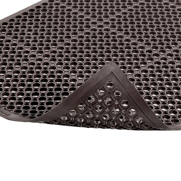 NoTrax&reg; Black Grease-Resistant Tek-Tough Jr&reg; Mat