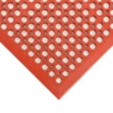 NoTrax&reg; Red 3' x 5' Tek-Tough Jr&reg; Mat
