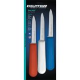 Dexter Russell Sani-Safe&reg; 3-Color Cooks Style Paring Knives