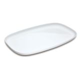 Delfin 16x9x1 in. Rectangular ABS/Acrylic White Mezzo Platter