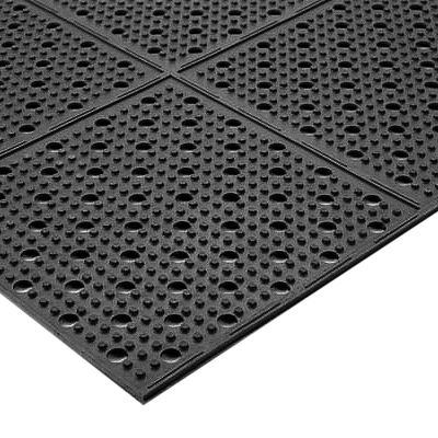 NoTrax&reg; Black 2' Wide Multi-Mat II&reg; Drainage Mat