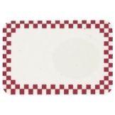 Cranberry Check Border 2" x 3" Write-On Tag