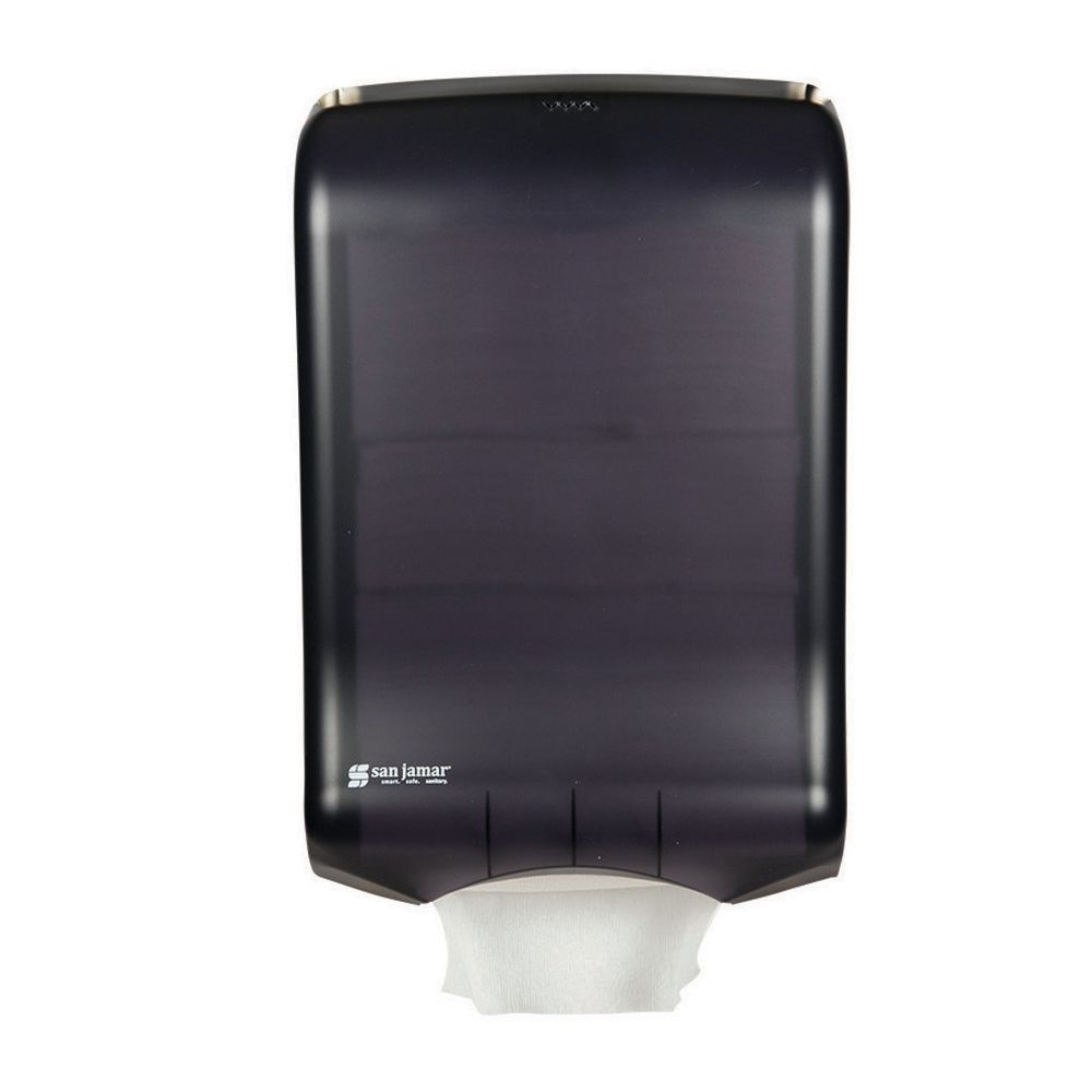San Jamar&reg; Large Capacity Ultrafold&trade; Black Pearl Dispenser