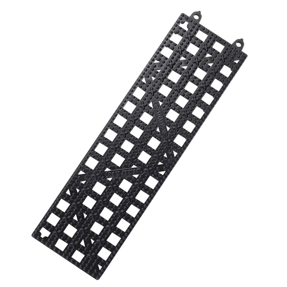 San Jamar&reg; Black Versa-Mat&reg; Strips&trade; 3.5"x12"