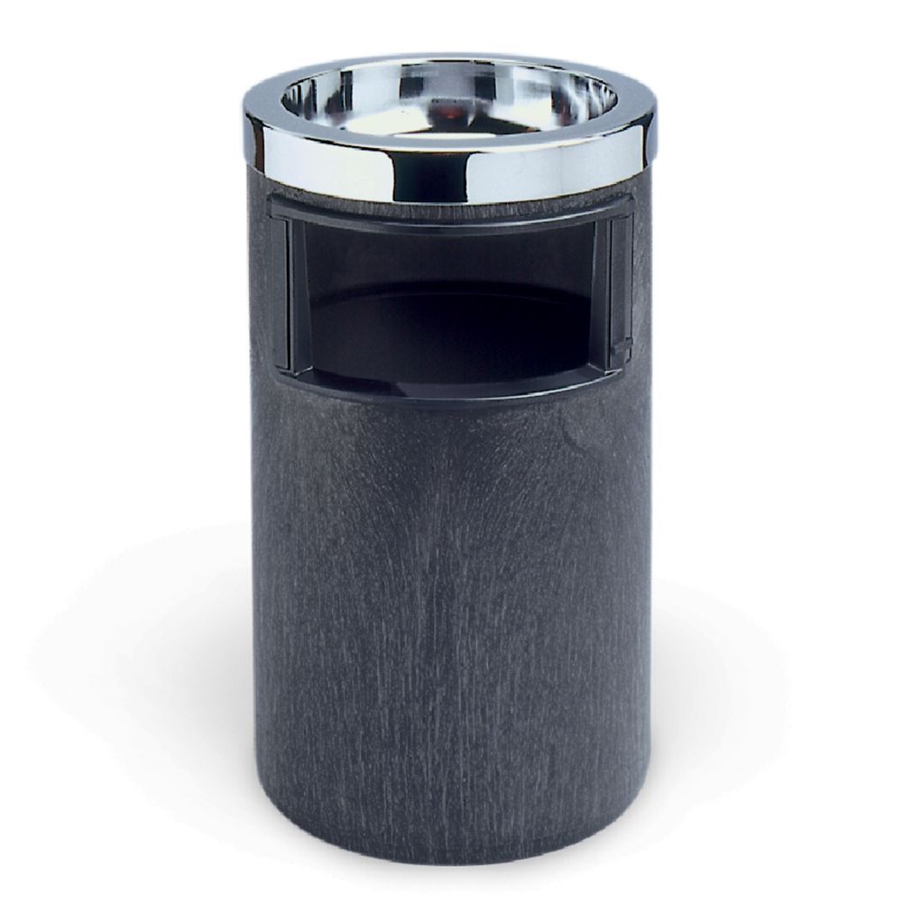 Rubbermaid Black Ash / Trash Can w/ Metal Ashtray Top & Liner