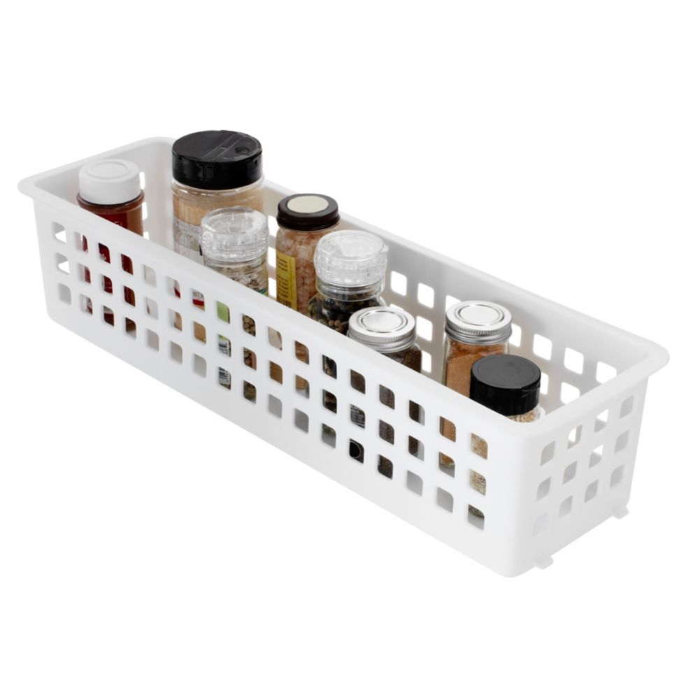 Rubbermaid White 20" Slide 'n Stack Basket