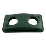 Rubbermaid Slim Jim&reg; Green Bottle / Can Recycling Top