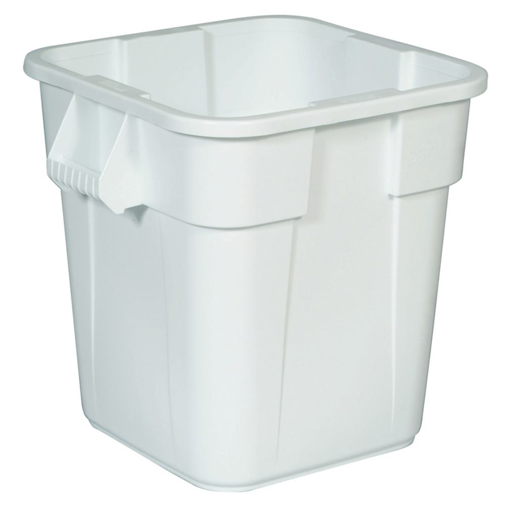Rubbermaid BRUTE&reg; Square White 28 Gal Container w/o Lid