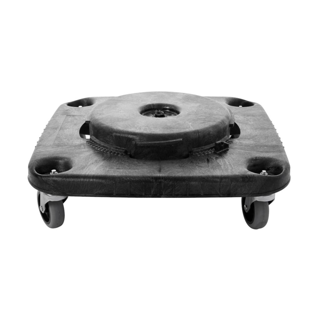 Rubbermaid BRUTE&reg; Black Square Dolly for 28 / 40 Gal Containers