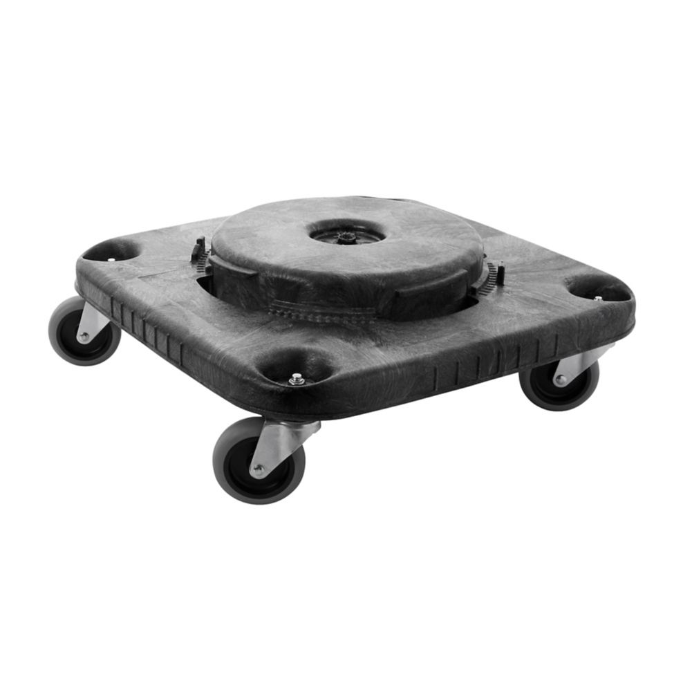 Rubbermaid BRUTE&reg; Black Square Dolly for 28 / 40 Gal Containers