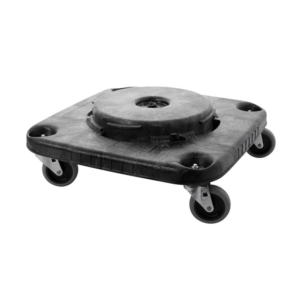 Rubbermaid BRUTE&reg; Black Square Dolly for 28 / 40 Gal Containers