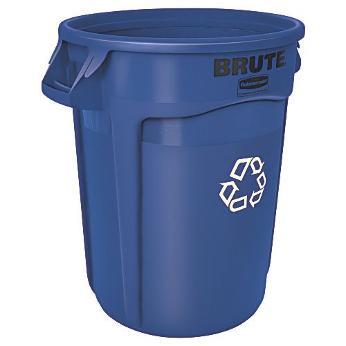 Rubbermaid BRUTE&reg; Blue 32 Gal Recycling Container w/o Lid