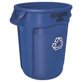 Rubbermaid BRUTE&reg; Blue 32 Gal Recycling Container w/o Lid