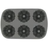 Focus Foodservice Cast Aluminum 6-Cup Fluted Muffin Pan