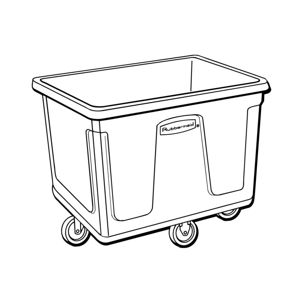 Rubbermaid Black 8 cu ft Cube Truck