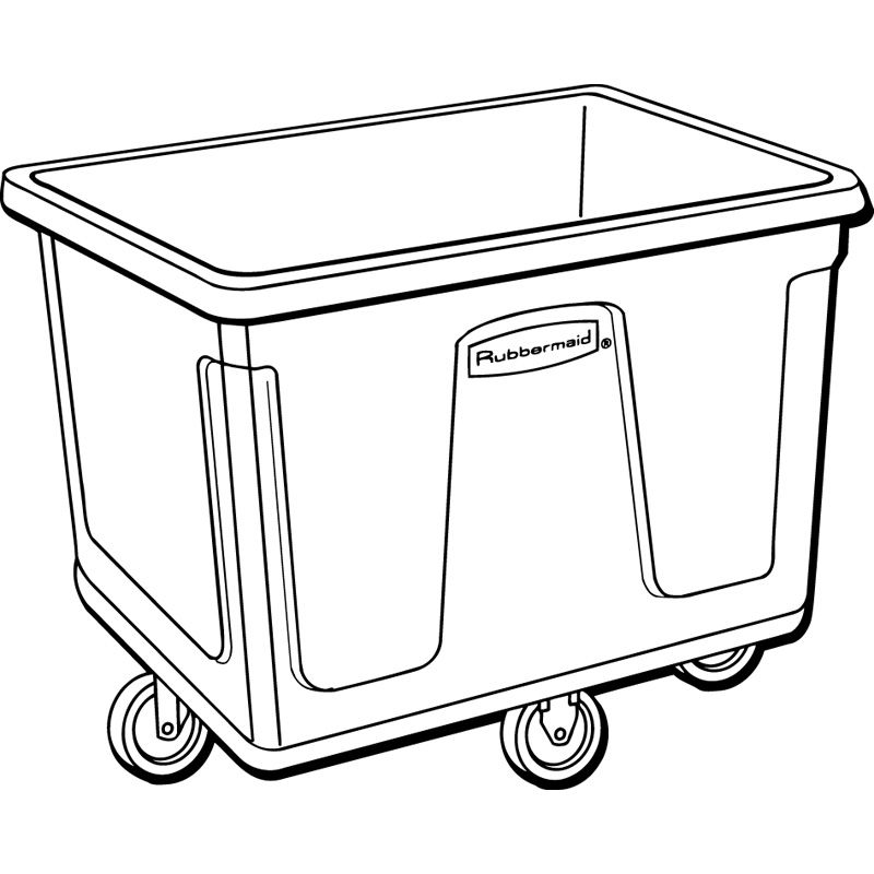 Rubbermaid Black 12 cu ft Cube Truck
