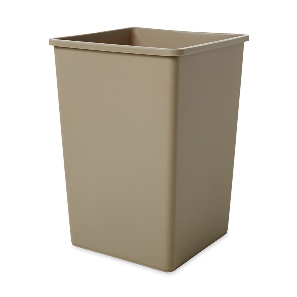 Rubbermaid Untouchable&reg; Square Beige 35 Gal Container