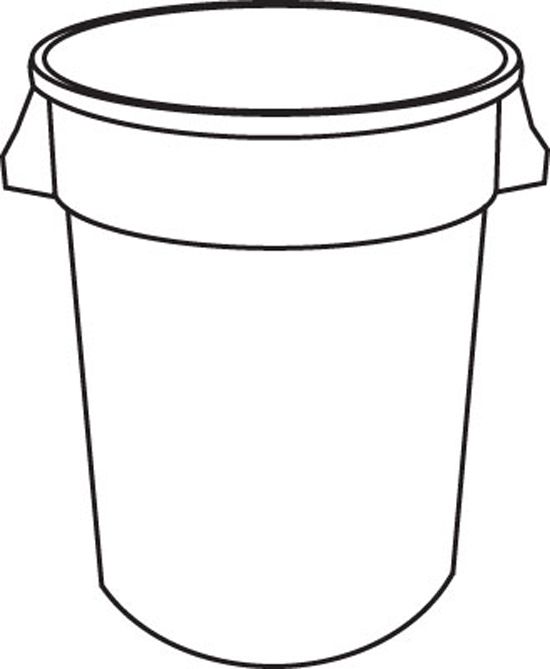 BRUTE Greenskeeper White 32 Container w/ Holes