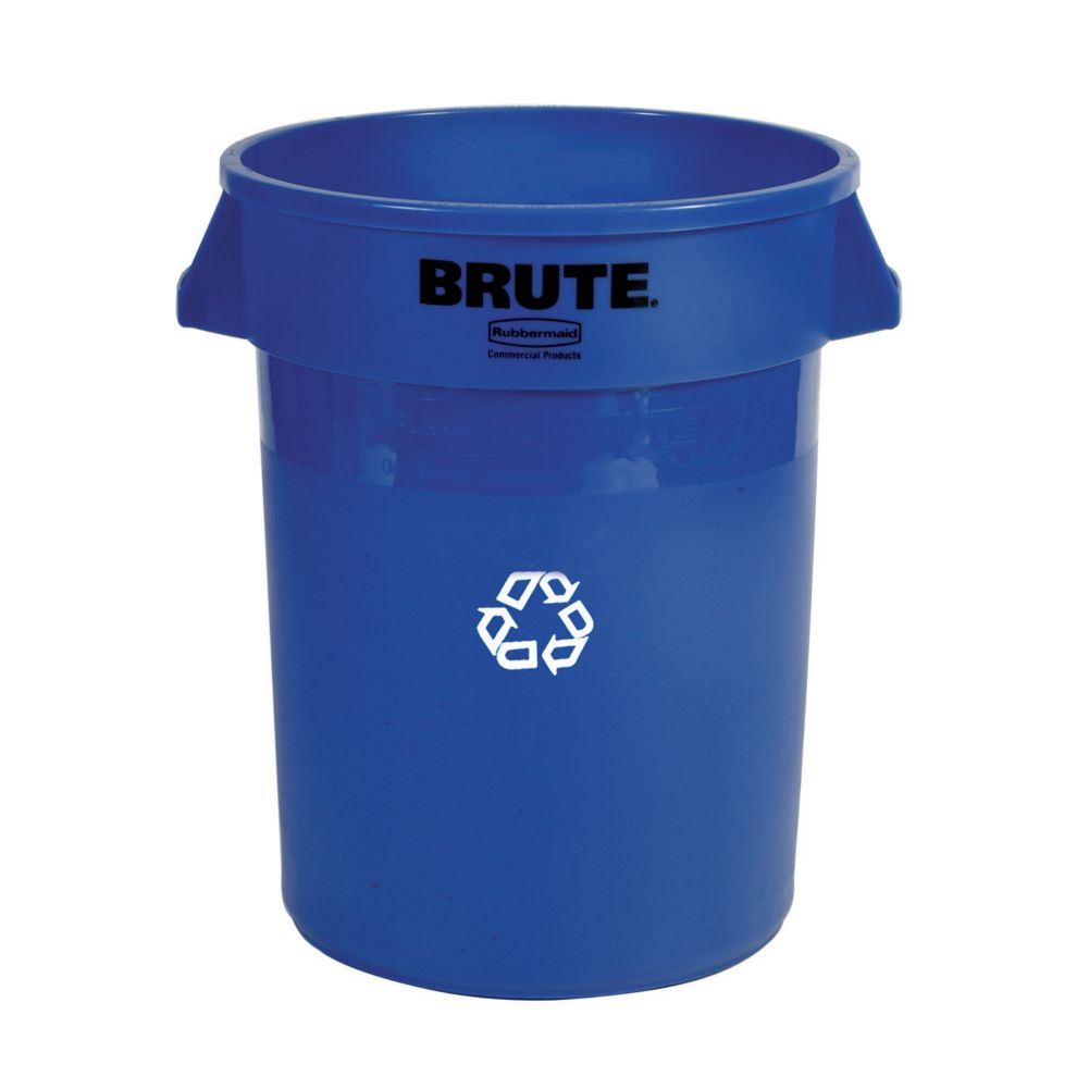 Rubbermaid BRUTE&reg; Blue 44 Gal Recycling Container w/o Lid