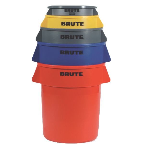 Rubbermaid BRUTE&reg; Gray 55 Gal Container w/o Lid