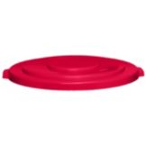 Continental Red Lid for Round 32 gal Huskee&trade; Receptacles