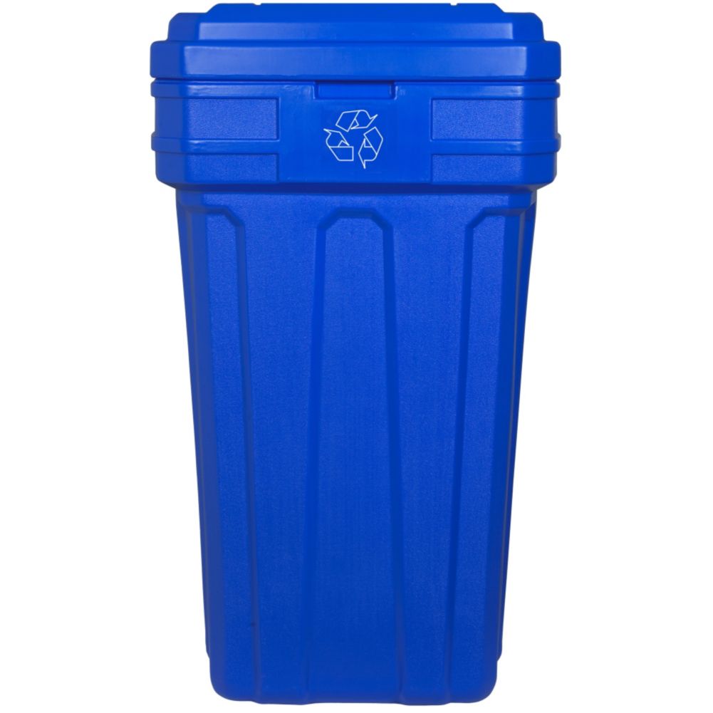Continental Tilt-N-Wheel&trade; Blue 50 gal Recycling Receptacle