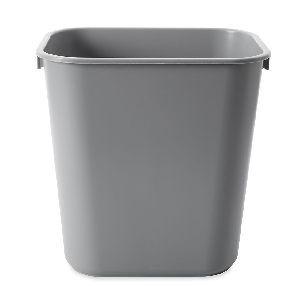 Rubbermaid FG295500GRAY Small Gray 14 Quart Wastebasket eBay
