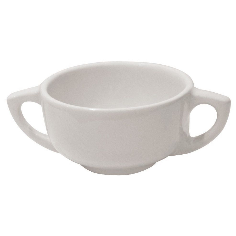 Diversified Ceramics 14 Oz. White Two Handled Soup Bowl