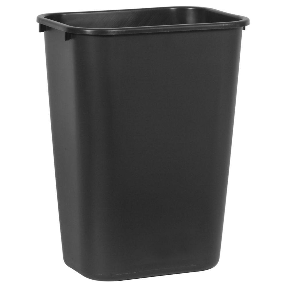 Rubbermaid Large Black 41 Qt Wastebasket