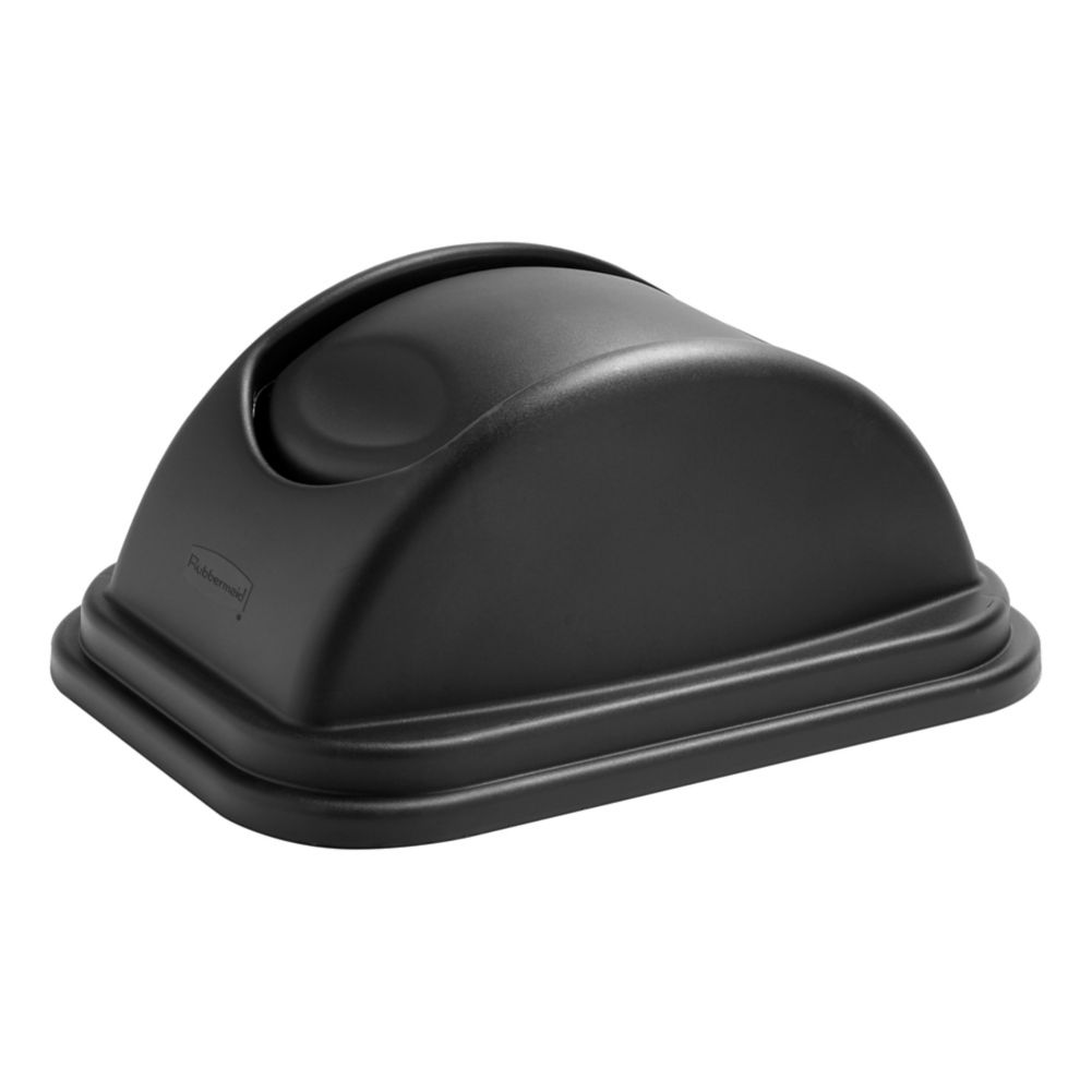 Rubbermaid Untouchable&reg; Black Swing Top for 2957 Wastebasket