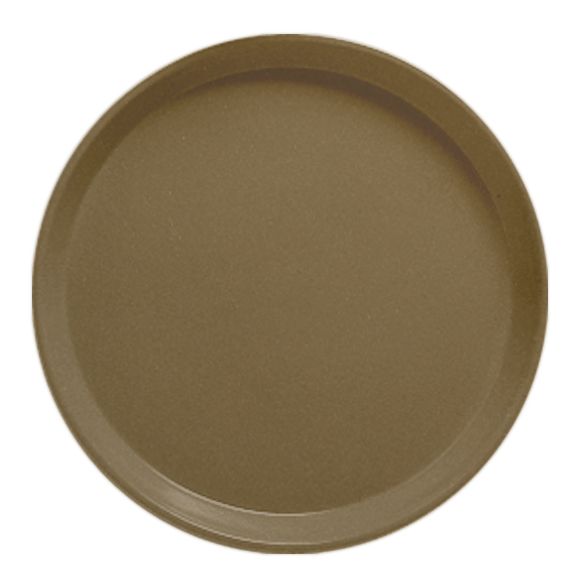 Cambro&reg; Camtrays&reg Bay Leaf Brown 9" Round Serving Tray