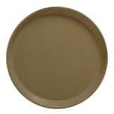 Cambro&reg; Camtrays&reg Bay Leaf Brown 9" Round Serving Tray