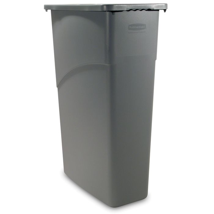 Rubbermaid&reg; Slim Jim&reg; Gray 23 Gallon Waste Container