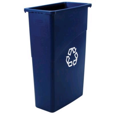 Rubbermaid&reg; Slim Jim&reg; Blue 23 Gallon Recycling Container