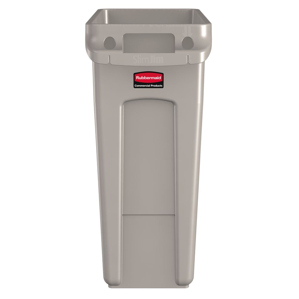 Rubbermaid&reg; Slim Jim&reg; Beige 16 Gallon Container with Handles