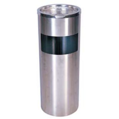 Economy Ash Receptacle, S/S, 10" x 24"