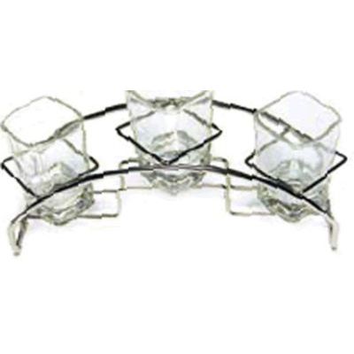 Tasting Rack, S/S, For 3 Square Glasses