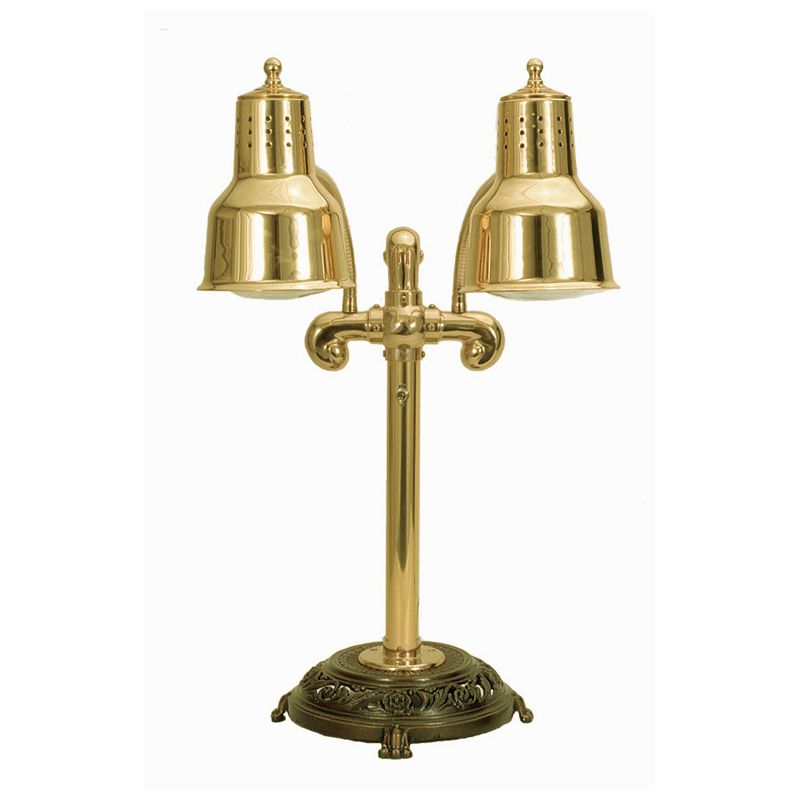 Brass Dual Heating Lamp 12"