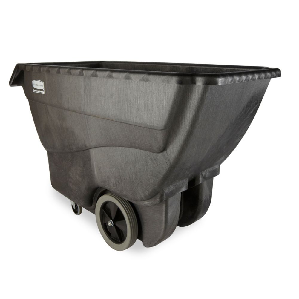 Rubbermaid Black Structural Foam Utility Duty 3/4 cu yd Tilt Truck