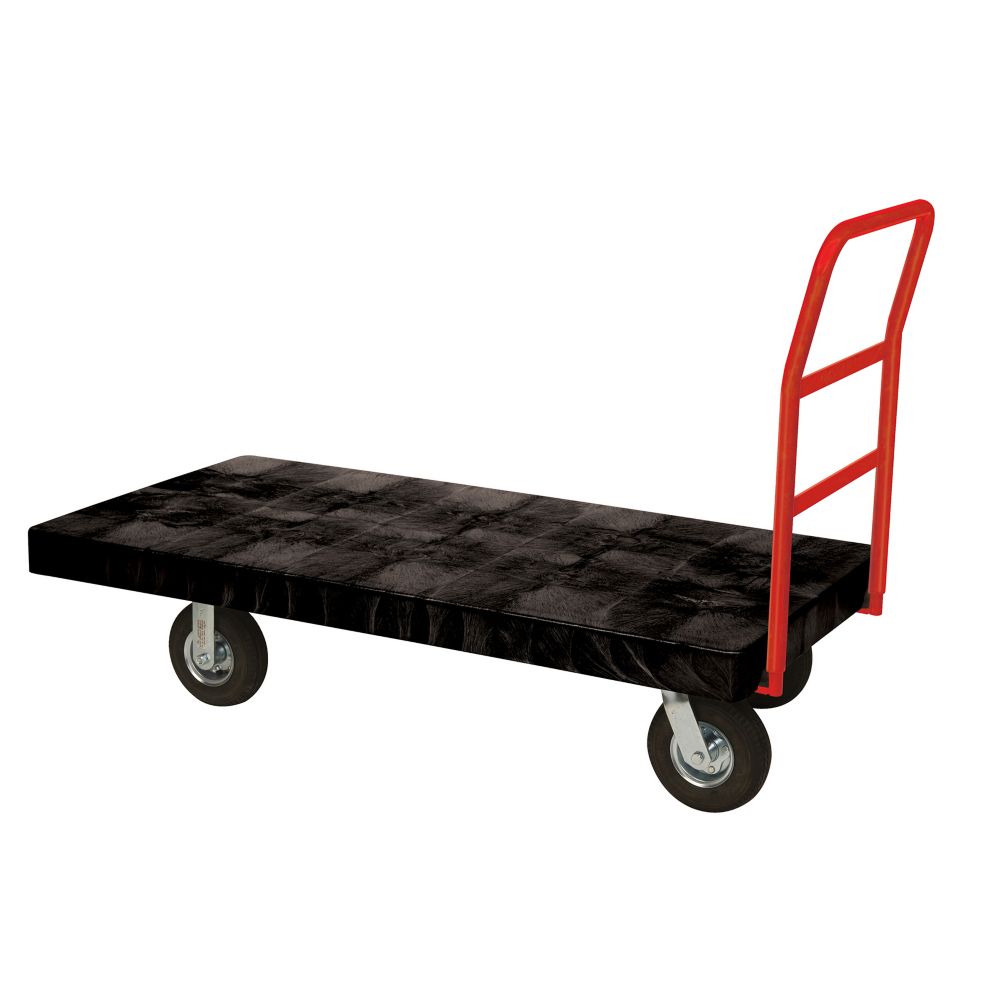 Rubbermaid Black 1-Handle Standard Duty Platform Truck, 48 x 24
